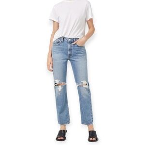 Agolde Mia Mid Rise Straight Jeans in Rule Size 30